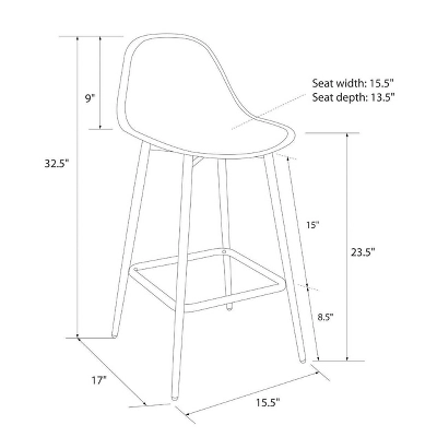 Copley Plastic Counter Height Barstool - Threshold™ - Image 4