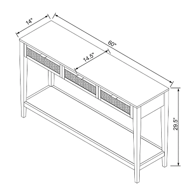East Bluff Woven Drawer Console Table - Threshold⢠Designed With Studio McGee - Image 11