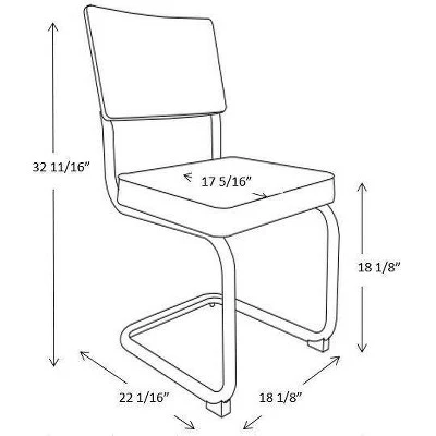 2pk Cecilton Chrome Cantilever Dining Chairs Cream Boucle - Threshold⢠- Image 7