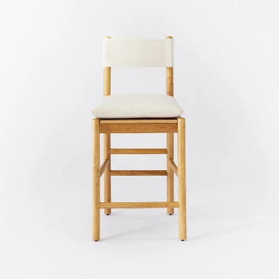 Emery Wood Counter Height Barstool With Upholstered Seat And Sling Back Natural - Threshold™ Designed With Studio McGee - Image 2