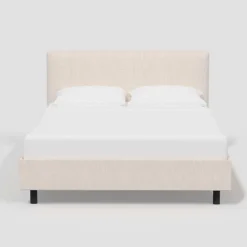Olivia Upholstered Linen Platform Bed - Thresholdâ˘
