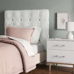 Twin Ryan Tufted Stick-on-the-Wall Dorm Headboard - Thresholdâ˘