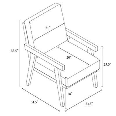 Grantsville Wood Frame Accent Chair With Grid Back - Threshold⢠Designed With Studio McGee - Image 6