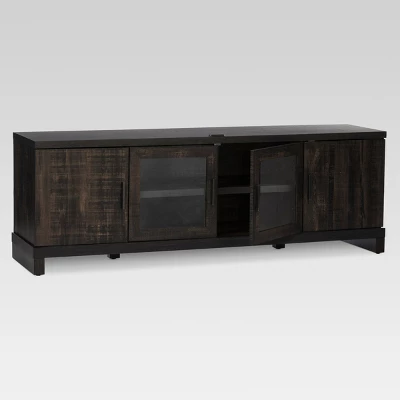 Storage TV Stand For TVs Up To 75" Weathered Pine - Threshold⢠- Image 2