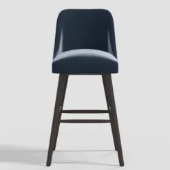 Geller Modern Counter Height Barstool In Shiny Velvet - Thresholdâ˘