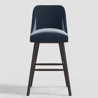 Geller Modern Counter Height Barstool In Shiny Velvet - Thresholdâ˘