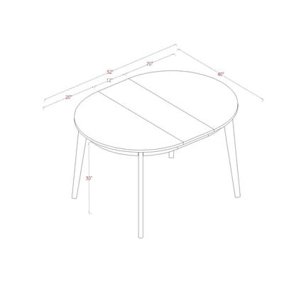 Astrid Mid-Century Round Extendable Dining Table - Threshold⢠- Image 5