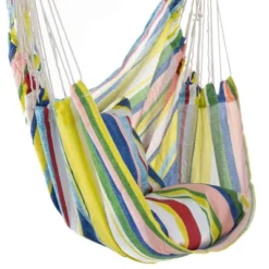 3.3' Cushioned Outdoor Hammock Chair With Spreader Bar Summer Stripe Yellow/Red/Blue - Thresholdâ˘