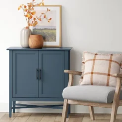 Elloree Storage Cabinet Navy - Thresholdâ˘