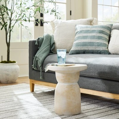 Montebello Shaped Ceramic Accent Table Light Brown - Threshold⢠Designed With Studio McGee