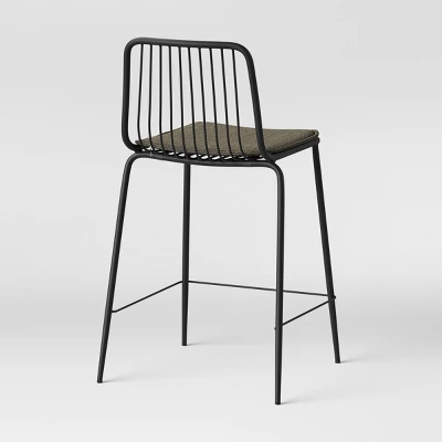 Set Of 2 Sodra Rounded Seat Wire Counter Height Barstool Black - Threshold⢠- Image 4