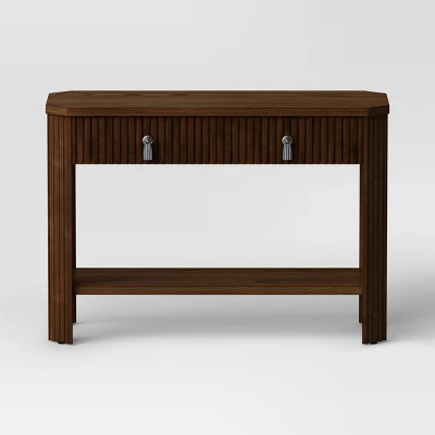 46" Laguna Nigel Fluted Wooden Console Table Brown - Threshold⢠Designed With Studio McGee - Image 2