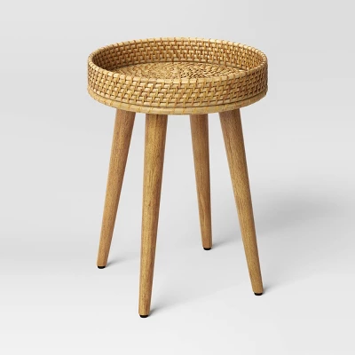 Round Natural Woven Accent Table - Threshold⢠- Image 2