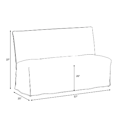 Replacement Slipcover Only For 57" Jean Dining Banquette - Threshold⢠- Image 5