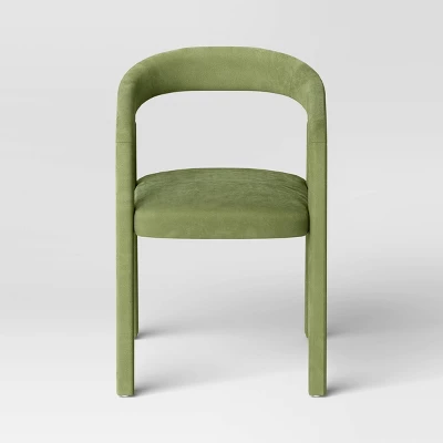 Lana Curved Back Upholstered Dining Chair Olive Green Velvet - Threshold⢠- Image 2