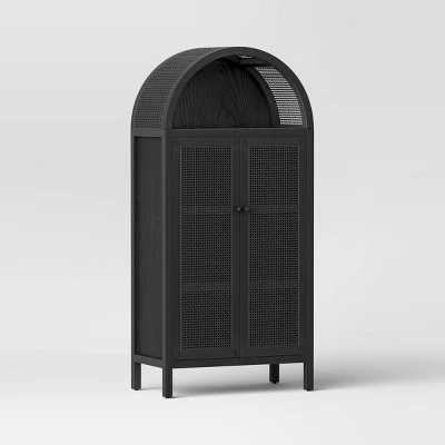 Woven Arched Wood Cabinet - Threshold⢠- Image 8