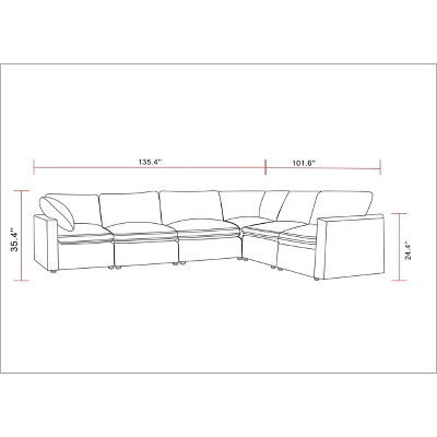 6pc Allandale Modular Sectional Sofa Set - Project 62™ - Image 5