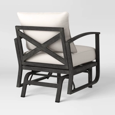 2pc Ryegate Glider Outdoor Patio Chairs, Club Chairs Gray - Threshold⢠- Image 4