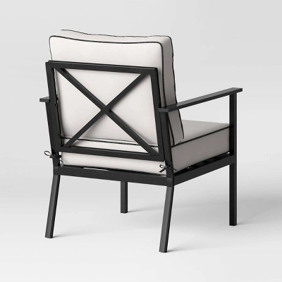 Searsburg 3pc Aluminum Patio Chat Set - Black - Threshold⢠- Image 4