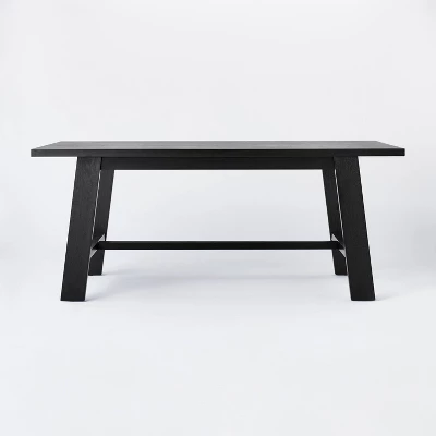 72" Linden Rectangular Wood Dining Table Black - Threshold™ Designed With Studio McGee - Image 2