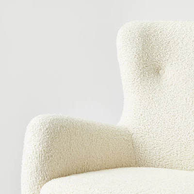Kessler Wingback Faux Sherling Accent Chair Cream - Threshold⢠Designed With Studio McGee - Image 4