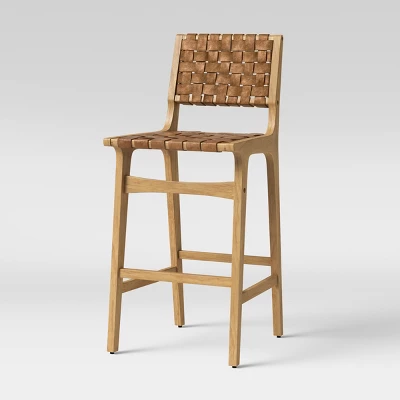 Ceylon Woven And Wood Barstool - Threshold⢠- Image 2