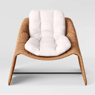 2pc Wexler Statement Chair With Ottoman - Brown - Threshold⢠- Image 3