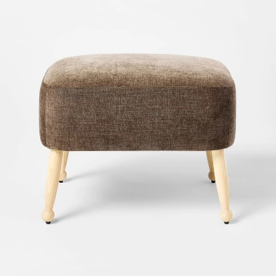 Corallina Upholstered Wooden Ottoman Natural Wood/Dark Brown - Threshold⢠Designed With Studio McGee - Image 5
