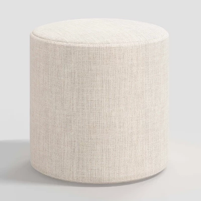 Round Thalia Ottoman Linen - Skyline Furniture - Image 6