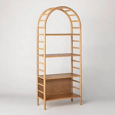 72" Holladay Curved Wooden Bookcase - Threshold⢠Designed With Studio McGee - Image 12