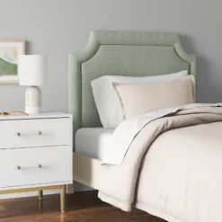 Twin Charlie Notched Border Stick-on-the-Wall Dorm Headboard - Thresholdâ˘