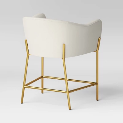 Gladden Barrel Counter Height Stool Cream Boucle/Brass - Opalhouse™ Designed With Jungalow™ - Image 3