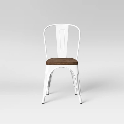 Set Of 2 Carlisle High Back Wood Seat Dining Chair Matte White - Threshold⢠- Image 2