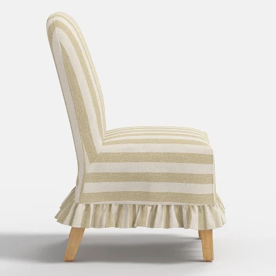 Rounded Back Slipcovered Dining Chair With Ruffle - Threshold⢠- Image 2