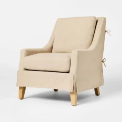 Camas Slipcover Accent Chair Khaki - Threshold⢠Designed With Studio McGee