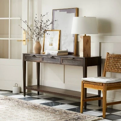 East Bluff Woven Drawer Console Table - Threshold⢠Designed With Studio McGee