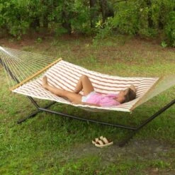 13' Pillowtop Outdoor Fabric Hammock With Spreader Bar Striped - Thresholdâ˘