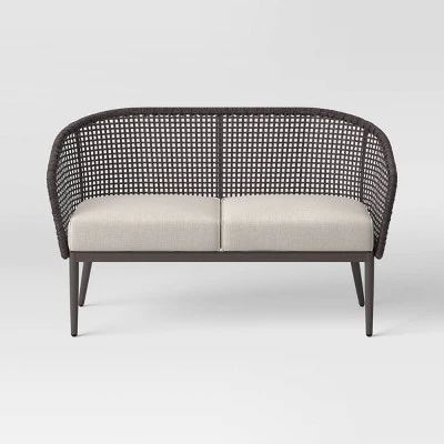 Weybridge Wicker Weave Patio Loveseat - Threshold™ - Image 2