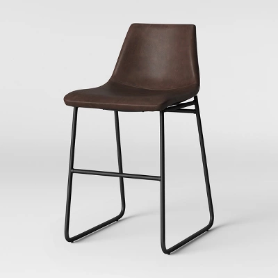 Bowden Faux Leather Counter Height Barstool - Threshold™ - Image 2
