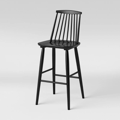 Harwich High Back Windsor Barstool Black - Threshold⢠- Image 2
