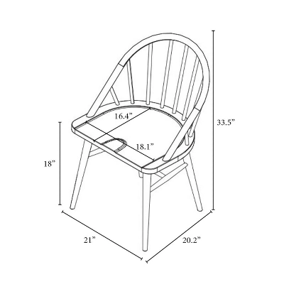 2pk Adwolf Rounded Spindle Dining Chairs Black - Threshold⢠- Image 7
