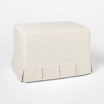 Box Pleat Upholstered Ottoman - Threshold⢠Designed With Studio McGee