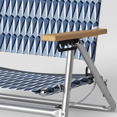 5 Position Beach Chair With Aluminum Frame & Wood Arms - Threshold™ - Image 5