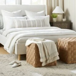 Lynwood Checkerboard Woven Cube - Threshold⢠Designed With Studio McGee