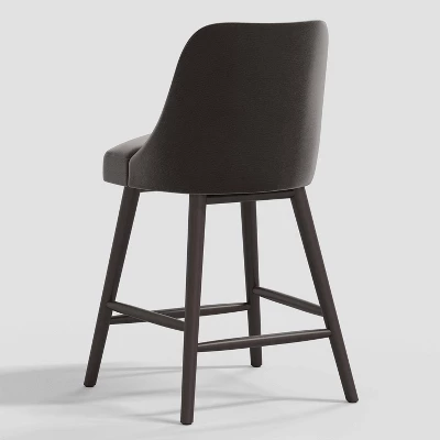 Geller Counter Height Barstool In Shiny Velvet - Threshold⢠- Image 4