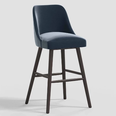 Geller Modern Counter Height Barstool In Shiny Velvet - Threshold⢠- Image 6