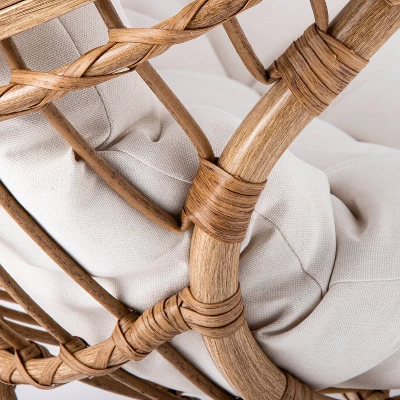 Wicker & Metal Outdoor Patio Chair, Egg Chair Natural - Threshold™ Designed With Studio McGee - Image 4