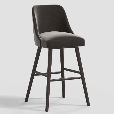 Geller Modern Counter Height Barstool In Shiny Velvet - Threshold⢠- Image 7
