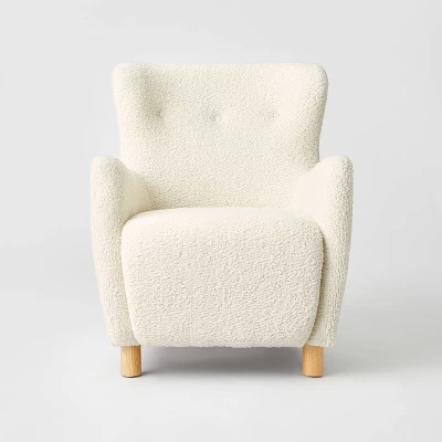 Kessler Wingback Faux Sherling Accent Chair Cream - Threshold⢠Designed With Studio McGee - Image 2