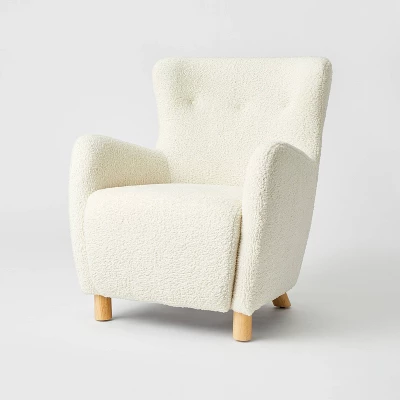 Kessler Wingback Faux Sherling Accent Chair Cream - Threshold⢠Designed With Studio McGee - Image 7